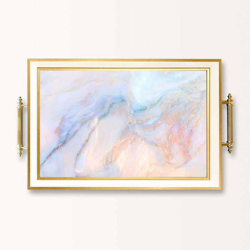 Casa si Gradina - Bucatarie si vesela - Ustensile bucatarie - Tavi servire - Tavă Aberto Design, sticlă, 50 x 29 x 3.5 cm, multicolor, 244KNG1868 - Infinity.ro
