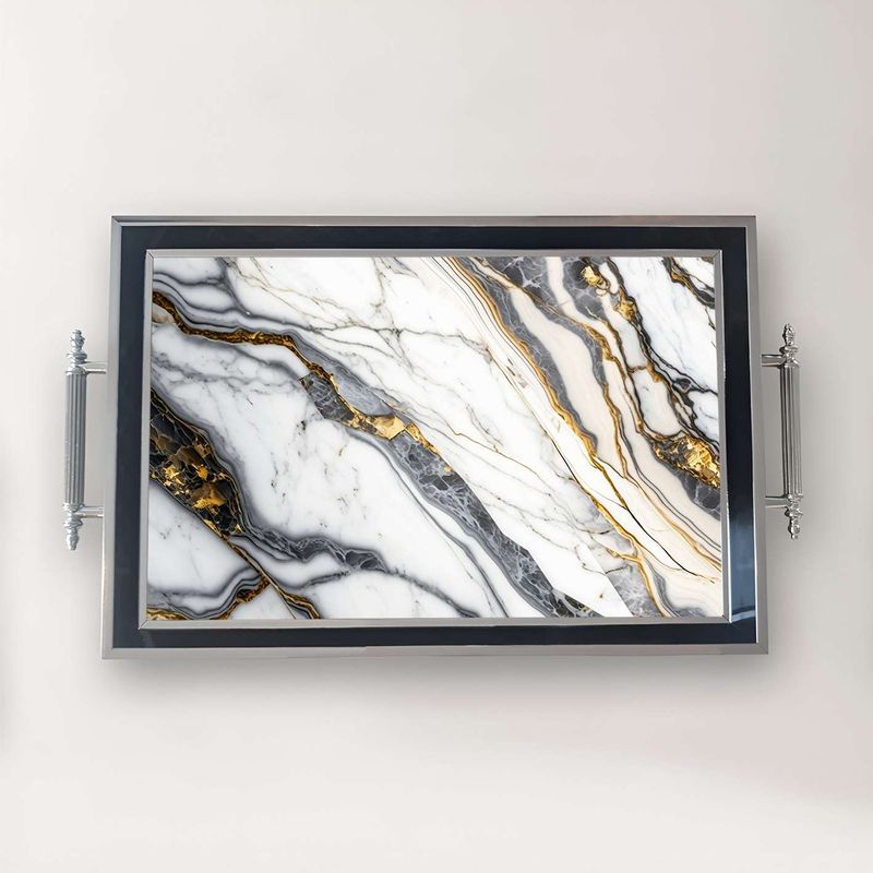 Casa si Gradina - Bucatarie si vesela - Ustensile bucatarie - Tavi servire - Tavă Aberto Design, sticlă, 50 x 29 x 3.5 cm, multicolor, 244KNG1926 - Infinity.ro