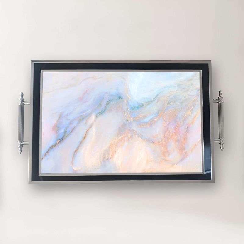 Casa si Gradina - Bucatarie si vesela - Ustensile bucatarie - Tavi servire - Tavă Aberto Design, sticlă, 50 x 29 x 3.5 cm, multicolor, 244KNG1933 - Infinity.ro