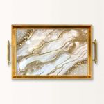 Casa si Gradina - Bucatarie si vesela - Ustensile bucatarie - Tavi servire - Tavă Aberto Design, sticlă, 50 x 29 x 3.5 cm, multicolor, 244KNG1918 - Infinity.ro