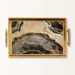 Casa si Gradina - Bucatarie si vesela - Ustensile bucatarie - Tavi servire - Tavă Aberto Design, sticlă, 50 x 29 x 3.5 cm, multicolor, 244KNG1917 - Infinity.ro