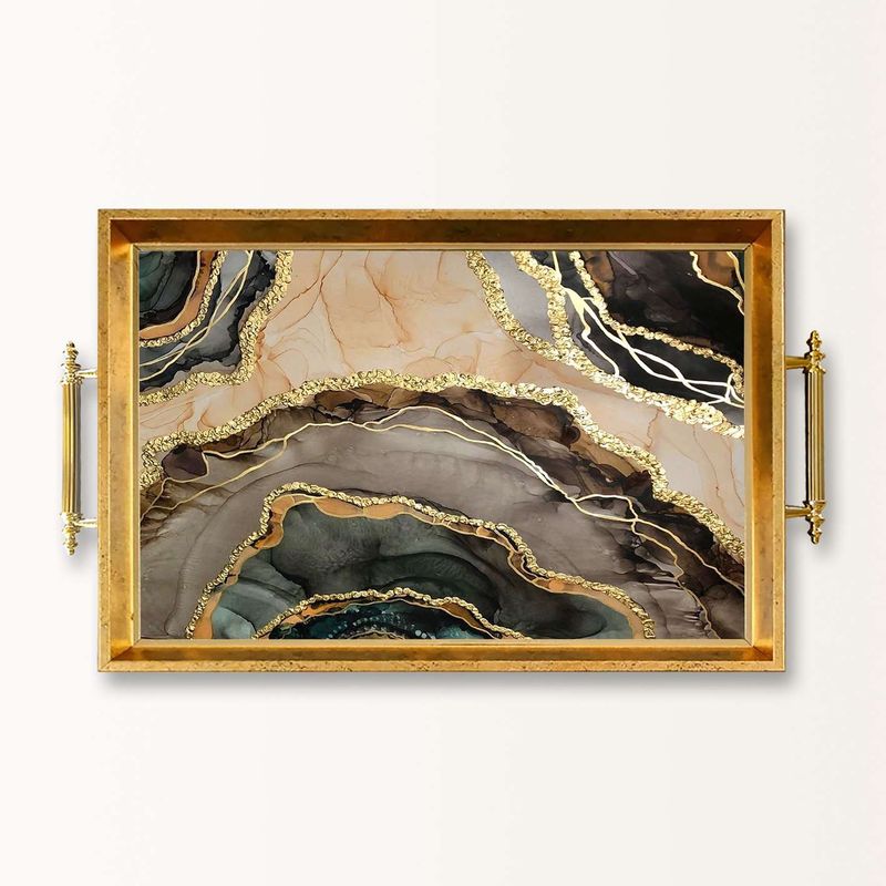 Casa si Gradina - Bucatarie si vesela - Ustensile bucatarie - Tavi servire - Tavă Aberto Design, sticlă, 50 x 29 x 3.5 cm, multicolor, 244KNG1917 - Infinity.ro