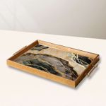 Casa si Gradina - Bucatarie si vesela - Ustensile bucatarie - Tavi servire - Tavă Aberto Design, sticlă, 50 x 29 x 3.5 cm, multicolor, 244KNG1917 - Infinity.ro