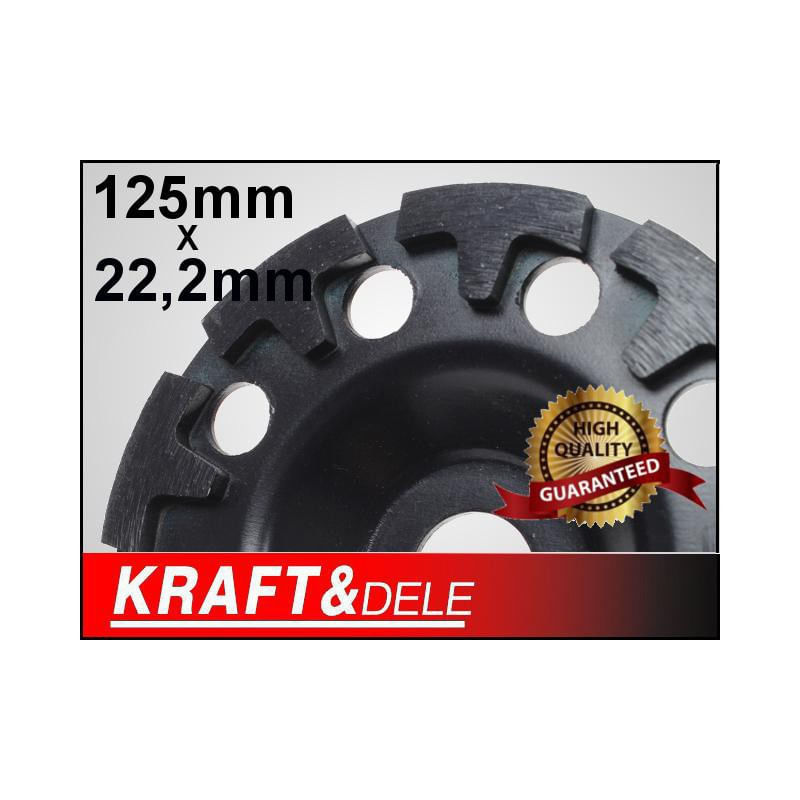Casa si Gradina - Constructii - Scule electrice si accesorii - Accesorii fierastraie electrice - Disc diamantat pentru slefuit 125mm x 22.2mm KraftDele KD1957 - Infinity.ro