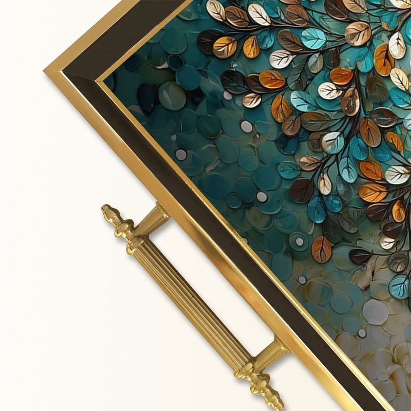 Casa si Gradina - Bucatarie si vesela - Ustensile bucatarie - Tavi servire - Tavă Aberto Design, sticlă, 50 x 29 x 3.5 cm, multicolor, 244KNG1262 - Infinity.ro
