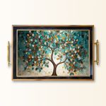 Casa si Gradina - Bucatarie si vesela - Ustensile bucatarie - Tavi servire - Tavă Aberto Design, sticlă, 50 x 29 x 3.5 cm, multicolor, 244KNG1262 - Infinity.ro