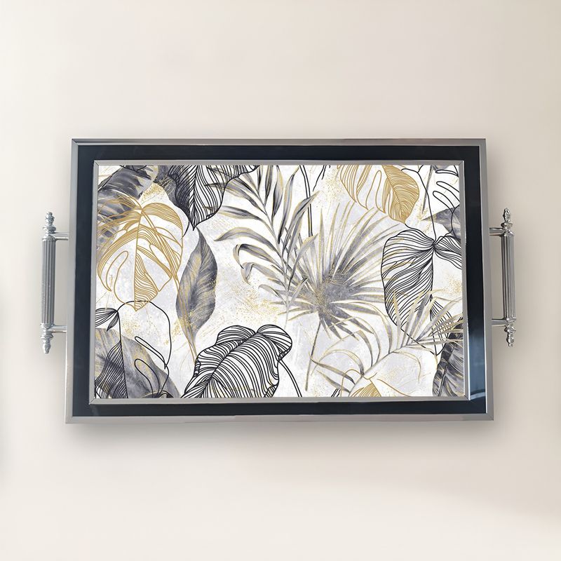 Casa si Gradina - Bucatarie si vesela - Ustensile bucatarie - Tavi servire - Tavă Aberto Design, sticlă, 50 x 29 x 3.5 cm, multicolor, 244KNG1312 - Infinity.ro