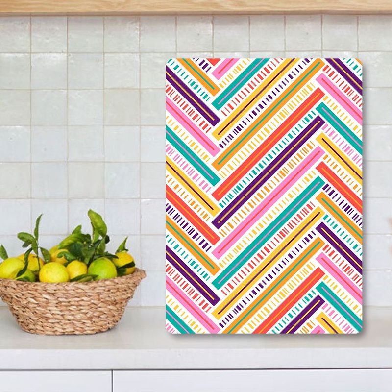 Casa si Gradina - Bucatarie si vesela - Ustensile bucatarie - Tocatoare de bucatarie - Tocător Hermia, sticlă, 20 x 30 cm, multicolor, 400FLR1311 - Infinity.ro