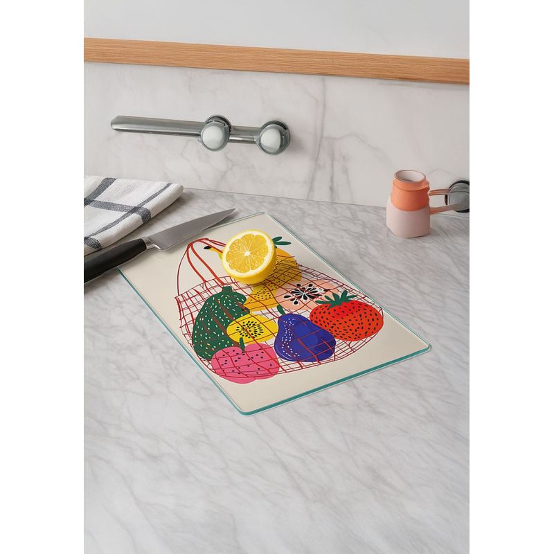 Casa si Gradina - Bucatarie si vesela - Ustensile bucatarie - Tocatoare de bucatarie - Tocător Hermia, sticlă, 20 x 30 cm, multicolor, 729BNT1116 - Infinity.ro