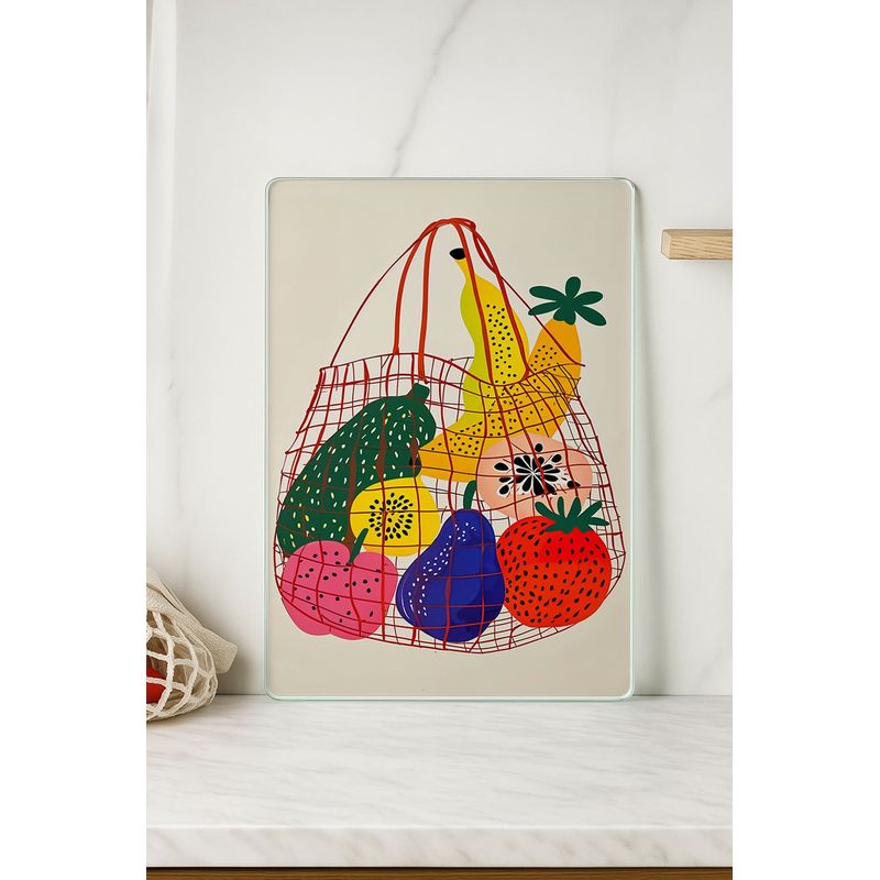 Casa si Gradina - Bucatarie si vesela - Ustensile bucatarie - Tocatoare de bucatarie - Tocător Hermia, sticlă, 20 x 30 cm, multicolor, 729BNT1116 - Infinity.ro