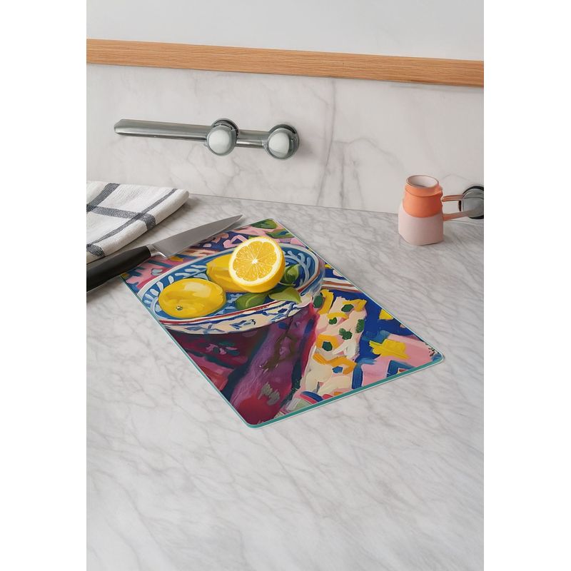 Casa si Gradina - Bucatarie si vesela - Ustensile bucatarie - Tocatoare de bucatarie - Tocător Hermia, sticlă, 30 x 40 cm, multicolor, 729BNT1199 - Infinity.ro