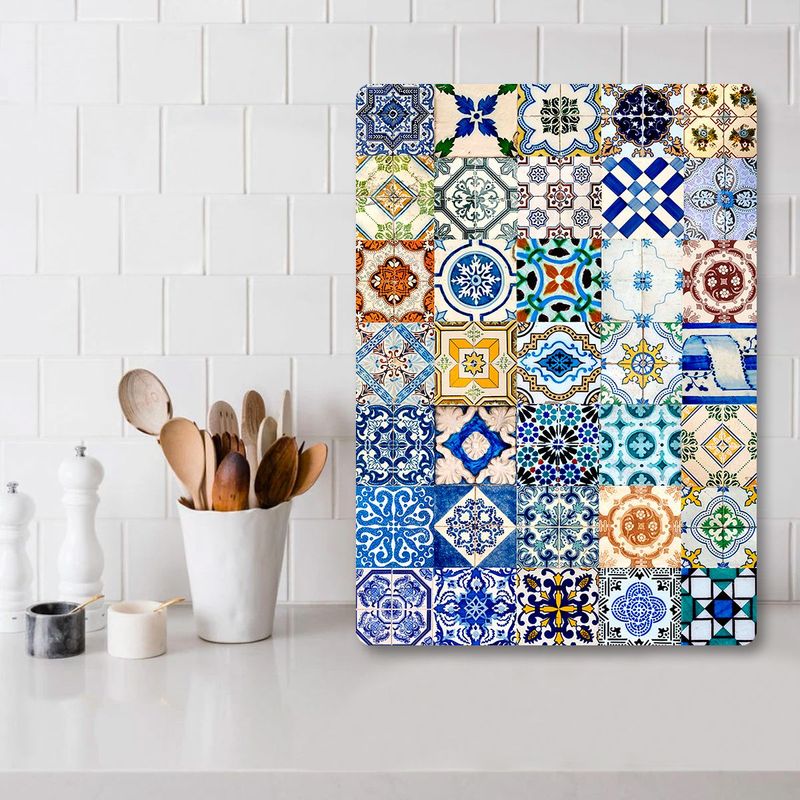 Casa si Gradina - Bucatarie si vesela - Ustensile bucatarie - Tocatoare de bucatarie - Tocător Hermia, sticlă, 25 x 35 cm, multicolor, 400FLR1207 - Infinity.ro