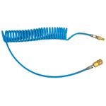 Casa si Gradina - Constructii - Scule profesionale - Scule pneumatice - Furtun spiralat PU 12x8mm 15m, cu capete drepte cuple rapide MA3109.0 Adler - Infinity.ro