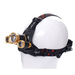 Sport si Outdoor - Camping - Articole solare camping - Lampi si lanterne camping - Lanterna frontala de cap T6 LED cu 2x Q5 zoom 1-2000x 18A KD1246 KraftDele - Infinity.ro