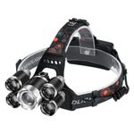 Sport si Outdoor - Camping - Articole solare camping - Lampi si lanterne camping - Lanterna frontala de cap T6 led cu 4x Q5 zoom 1-2000x 18A KD1248 KraftDele - Infinity.ro