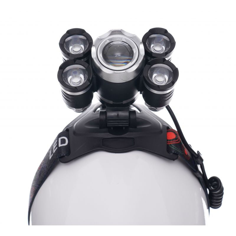 Sport si Outdoor - Camping - Articole solare camping - Lampi si lanterne camping - Lanterna frontala de cap T6 led cu 4x Q5 zoom 1-2000x 18A KD1248 KraftDele - Infinity.ro