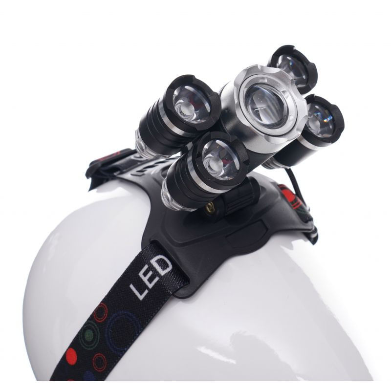Sport si Outdoor - Camping - Articole solare camping - Lampi si lanterne camping - Lanterna frontala de cap T6 led cu 4x Q5 zoom 1-2000x 18A KD1248 KraftDele - Infinity.ro