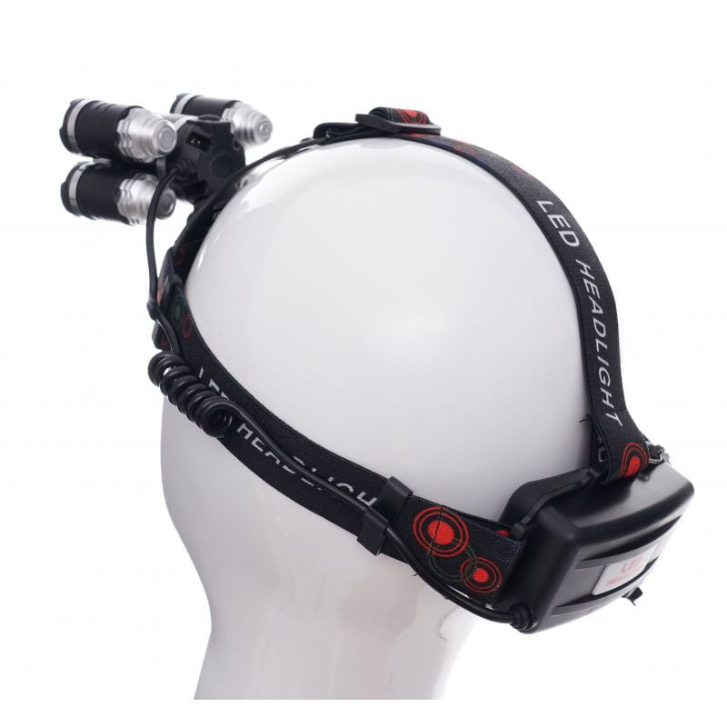 Sport si Outdoor - Camping - Articole solare camping - Lampi si lanterne camping - Lanterna frontala de cap T6 led cu 4x Q5 zoom 1-2000x 18A KD1248 KraftDele - Infinity.ro