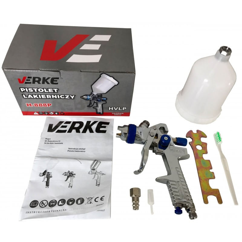 Casa si Gradina - Constructii - Vopsea si tencuieli - Pistoale si sisteme de vopsit si tencuit - Pistol pentru pulverizat H888P 1.5mm VERKE V81296 - Infinity.ro