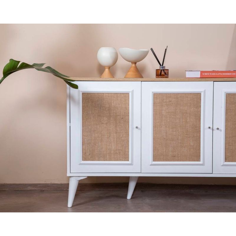 Casa si Gradina - Mobilier - Comode si corpuri - Console - Consolă Hanah Home, MDF, 80 x 41 x 180 cm, alb/stejar, 277WLN1121 - Infinity.ro