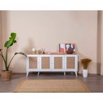 Casa si Gradina - Mobilier - Comode si corpuri - Console - Consolă Hanah Home, MDF, 80 x 41 x 180 cm, alb/stejar, 277WLN1121 - Infinity.ro