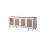 Casa si Gradina - Mobilier - Comode si corpuri - Console - Consolă Hanah Home, MDF, 80 x 41 x 180 cm, alb/stejar, 277WLN1121 - Infinity.ro
