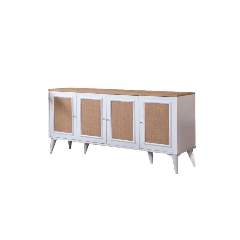 Casa si Gradina - Mobilier - Comode si corpuri - Console - Consolă Hanah Home, MDF, 80 x 41 x 180 cm, alb/stejar, 277WLN1121 - Infinity.ro