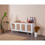 Casa si Gradina - Mobilier - Comode si corpuri - Console - Consolă Hanah Home, MDF, 80 x 41 x 180 cm, alb/stejar, 277WLN1121 - Infinity.ro