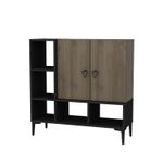 Casa si Gradina - Mobilier - Comode si corpuri - Console - Consolă Hanah Home, PAL melaminat, 100 x 35 x 100 cm, negru/nuc, 322RTC1501 - Infinity.ro