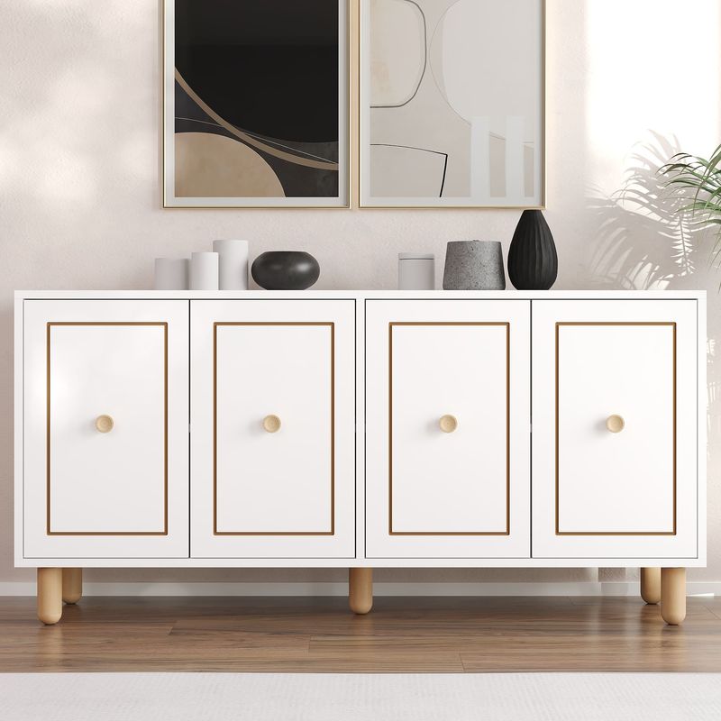 Casa si Gradina - Mobilier - Comode si corpuri - Console - Consolă Hanah Home, PAL melaminat, 150 x 36 x 73 cm, alb, 327ODS1342 - Infinity.ro