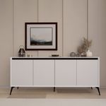 Casa si Gradina - Mobilier - Comode si corpuri - Console - Consolă Hanah Home, PAL melaminat, 180 x 37.3 x 80 cm, alb, 350MWD1510 - Infinity.ro