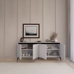 Casa si Gradina - Mobilier - Comode si corpuri - Console - Consolă Hanah Home, PAL melaminat, 180 x 37.3 x 80 cm, alb, 350MWD1510 - Infinity.ro