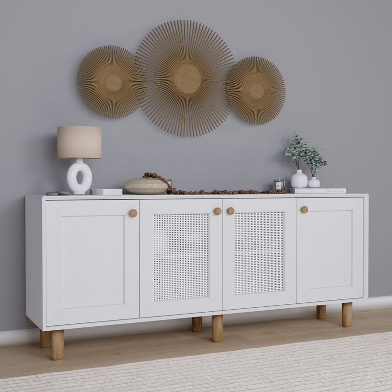 Casa si Gradina - Mobilier - Comode si corpuri - Console - Consolă Hanah Home, PAL melaminat, 180 x 40 x 75 cm, alb, 350MWD1503 - Infinity.ro