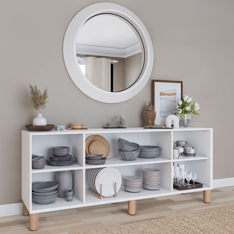Casa si Gradina - Mobilier - Comode si corpuri - Console - Consolă Hanah Home, PAL melaminat, 180 x 40 x 75 cm, alb, 350MWD1503 - Infinity.ro