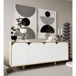 Casa si Gradina - Mobilier - Comode si corpuri - Console - Consolă Hanah Home, PAL melaminat, 180 x 45 x 75 cm, sapphire stejar/alb, 469ORN1511 - Infinity.ro