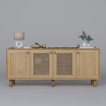 Casa si Gradina - Mobilier - Comode si corpuri - Console - Consolă Hanah Home, PAL melaminat, 180 x 40 x 75 cm, nuc, 350MWD1501 - Infinity.ro