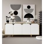Casa si Gradina - Mobilier - Comode si corpuri - Console - Consolă Hanah Home, PAL melaminat, 180 x 45 x 75 cm, sapphire stejar/alb, 469ORN1511 - Infinity.ro