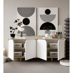 Casa si Gradina - Mobilier - Comode si corpuri - Console - Consolă Hanah Home, PAL melaminat, 180 x 45 x 75 cm, sapphire stejar/alb, 469ORN1511 - Infinity.ro