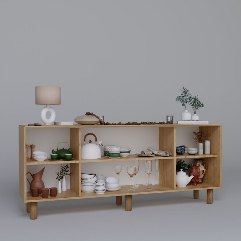 Casa si Gradina - Mobilier - Comode si corpuri - Console - Consolă Hanah Home, PAL melaminat, 180 x 40 x 75 cm, nuc, 350MWD1501 - Infinity.ro