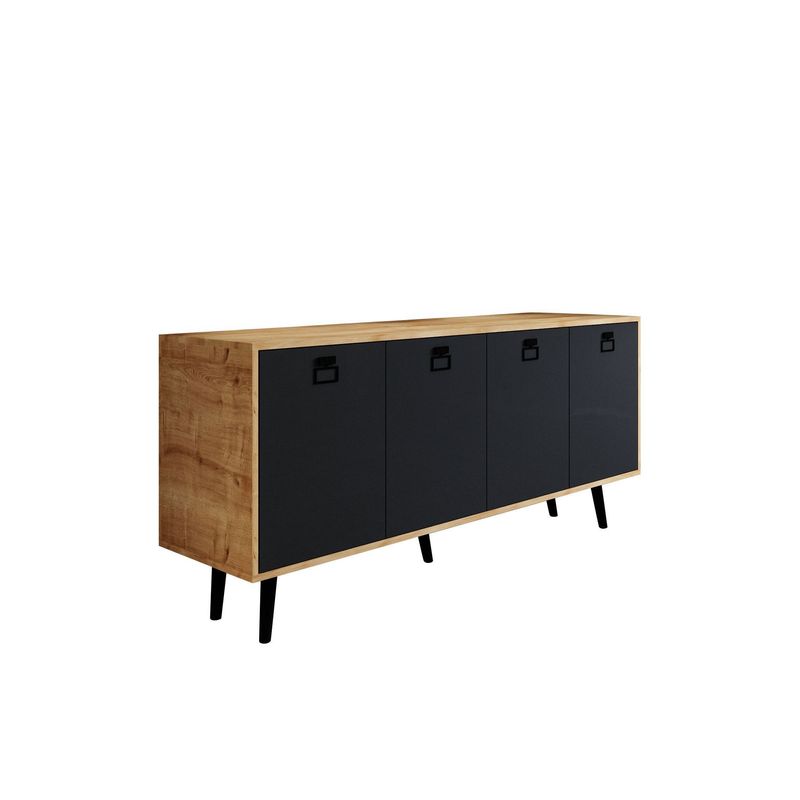 Casa si Gradina - Mobilier - Comode si corpuri - Console - Consolă Hanah Home, PAL melaminat, 180 x 45 x 80 cm, sapphire stejar/antracit, 469ORN1503 - Infinity.ro