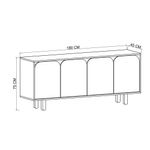 Casa si Gradina - Mobilier - Comode si corpuri - Console - Consolă Hanah Home, PAL melaminat, 180 x 45 x 75 cm, sapphire stejar/antracit, 469ORN1513 - Infinity.ro