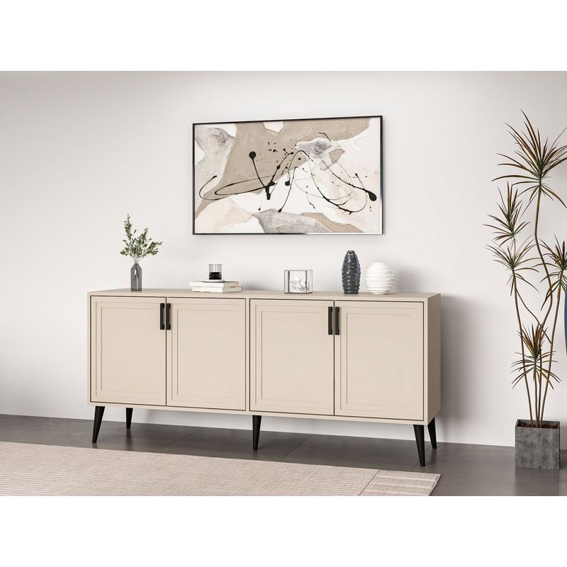 Casa si Gradina - Mobilier - Comode si corpuri - Console - Consolă Hanah Home, PAL melaminat, 180 x 45 x 81 cm, bej nisipiu, 506MNR1322 - Infinity.ro