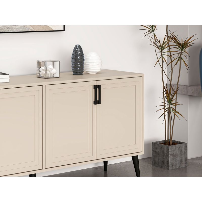 Casa si Gradina - Mobilier - Comode si corpuri - Console - Consolă Hanah Home, PAL melaminat, 180 x 45 x 81 cm, bej nisipiu, 506MNR1322 - Infinity.ro