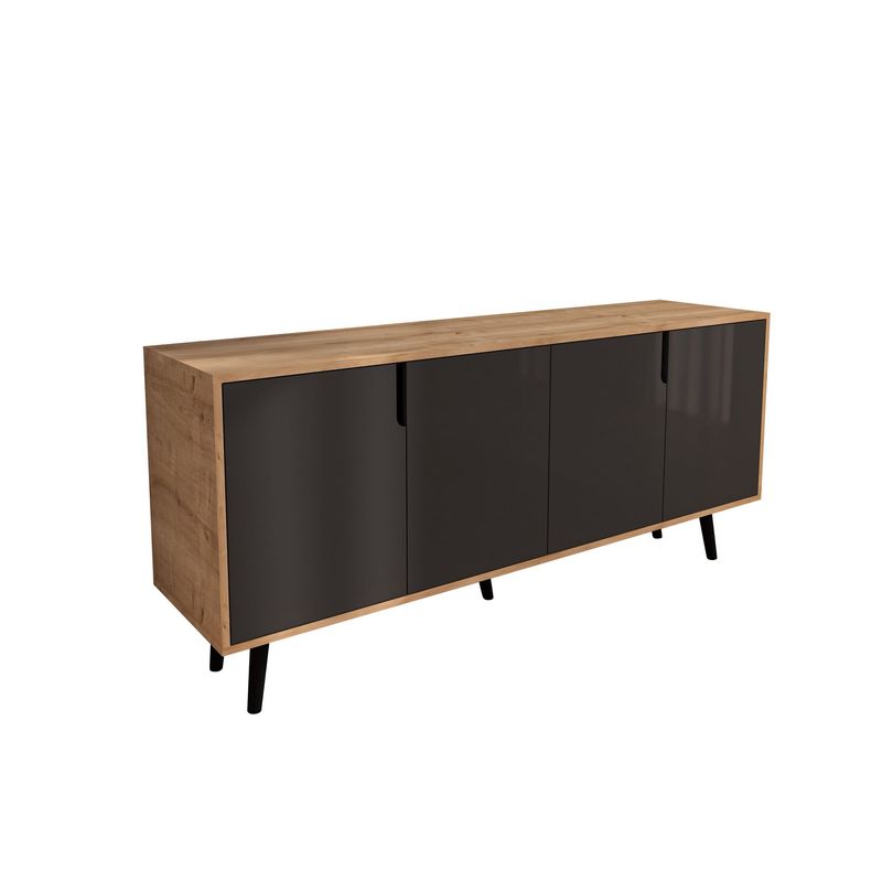 Casa si Gradina - Mobilier - Comode si corpuri - Console - Consolă Hanah Home, PAL melaminat, 180 x 45 x 80 cm, sapphire stejar/antracit, 469ORN1508 - Infinity.ro