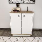 Casa si Gradina - Mobilier - Comode si corpuri - Console - Consolă Hanah Home, PAL melaminat, 72 x 42 x 83.1 cm, alb/nuc, 875ZNA4552 - Infinity.ro