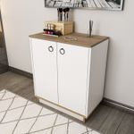 Casa si Gradina - Mobilier - Comode si corpuri - Console - Consolă Hanah Home, PAL melaminat, 72 x 42 x 83.1 cm, alb/nuc, 875ZNA4552 - Infinity.ro