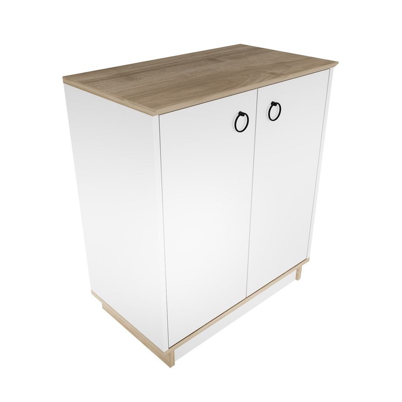 Casa si Gradina - Mobilier - Comode si corpuri - Console - Consolă Hanah Home, PAL melaminat, 72 x 42 x 83.1 cm, alb/nuc, 875ZNA4552 - Infinity.ro