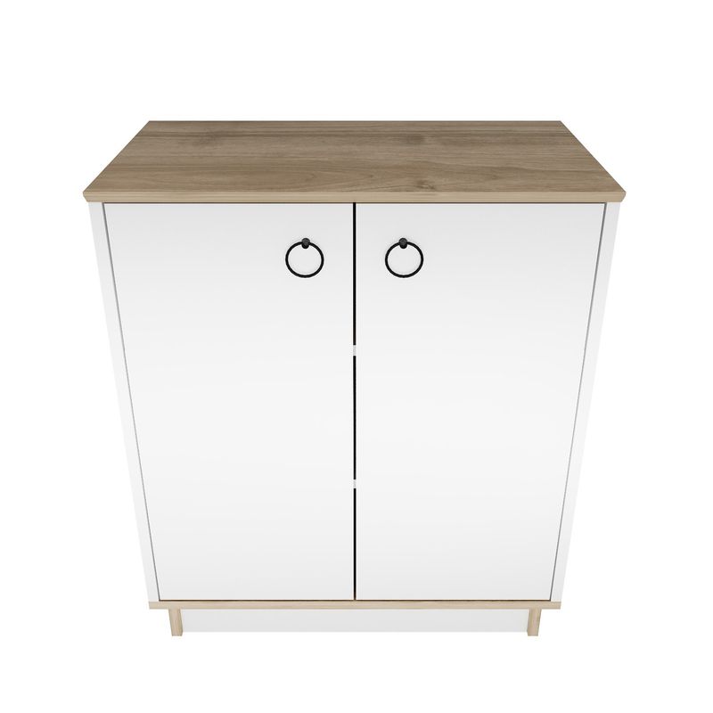 Casa si Gradina - Mobilier - Comode si corpuri - Console - Consolă Hanah Home, PAL melaminat, 72 x 42 x 83.1 cm, alb/nuc, 875ZNA4552 - Infinity.ro