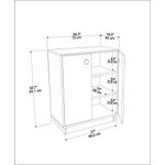 Casa si Gradina - Mobilier - Comode si corpuri - Console - Consolă Hanah Home, PAL melaminat, 72 x 42 x 83.1 cm, alb/nuc, 875ZNA4552 - Infinity.ro