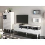 Casa si Gradina - Mobilier - Comode si corpuri - Console - Unitate TV Hanah Home, PAL melaminat, 180 x 35 x 53.6 cm, alb/antracit, 875ZNA3026 - Infinity.ro